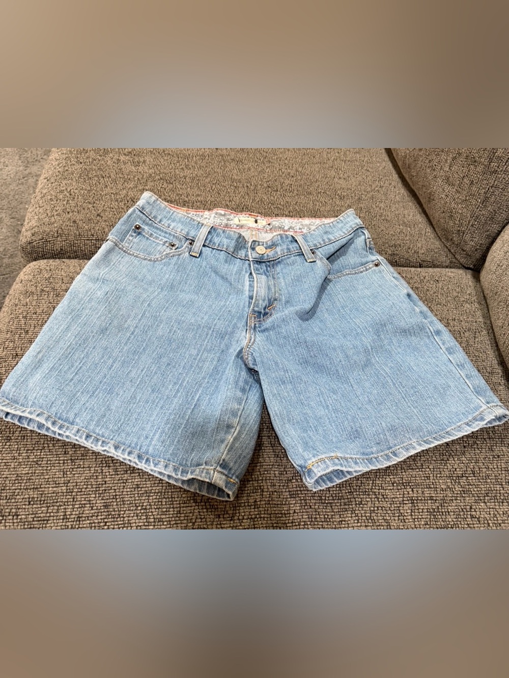 Levi's Light Blue Denim Jean Shorts - Picture 1 of 4